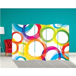 Ширма "Цветные круги" 250 × 160см